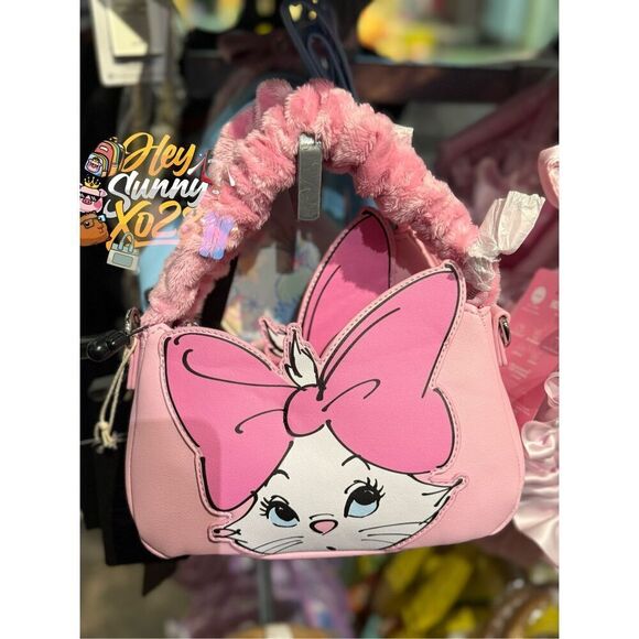 Loungefly Disney Aristocats Marie Fuzzy Handle Shoulder Bag